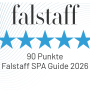 Falstaff-Logo mit 90-Punkte-Auszeichnung für das Hotel Sonnengut
